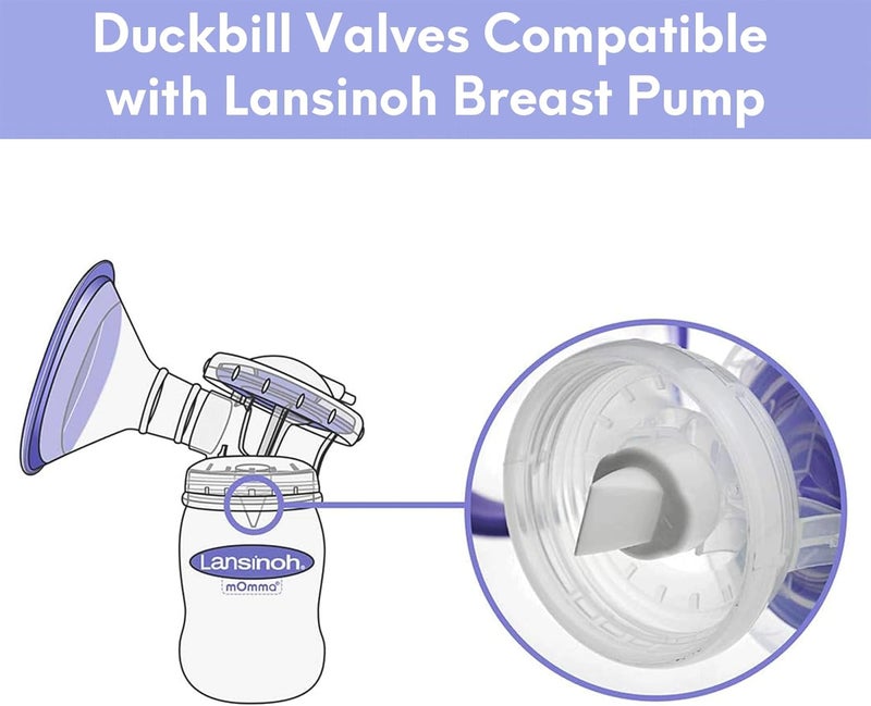 Durceler Replacement 6 Piece Duckbill Valves/Duck Bill Valve Compatible with Lansinoh Breast Pump Part, Use with Signature Pro/Smartpump/Manual Pumps, Accessories Made by , Pump Parts - Image 3